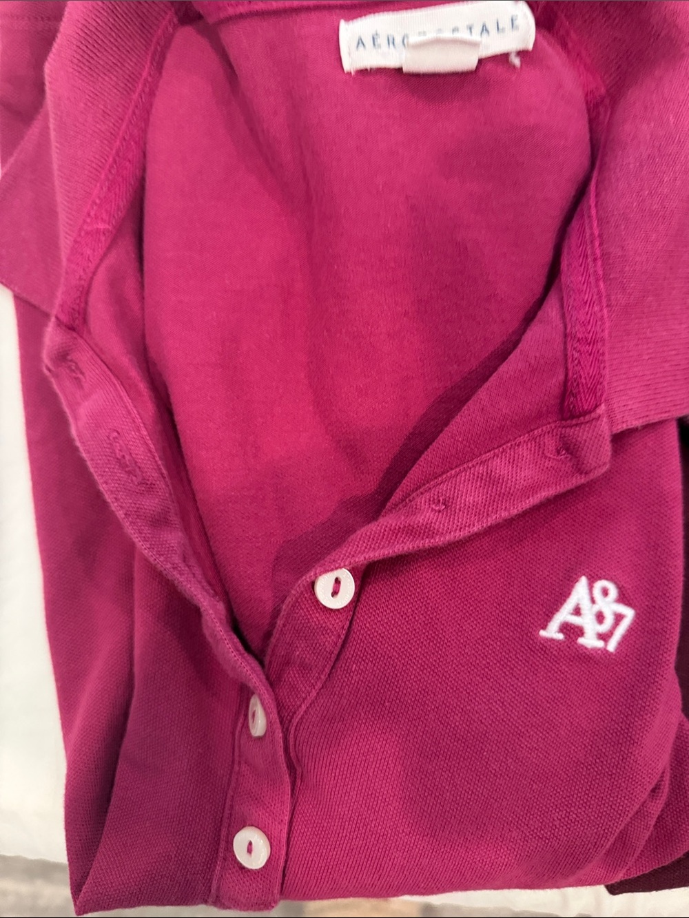 Aeropostale Polo Shirt Lot in Red, Pink, Burgundy, Navy & Black - Picture 3 of 10